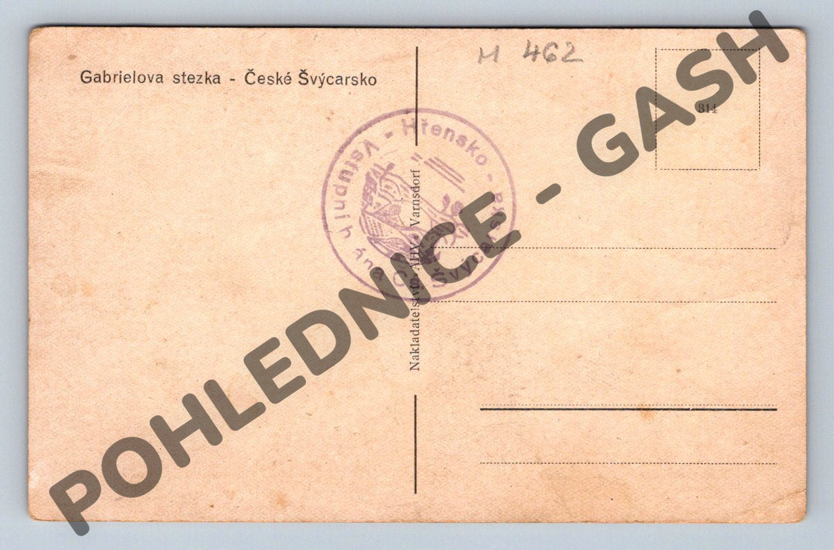 Postcard Gabriel's Trail Bohemian Switzerland (M462)