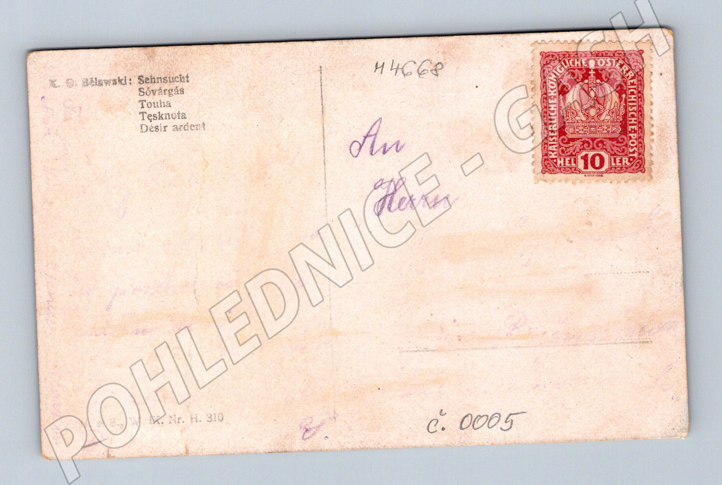 Postcard Blesowski Desire Sehnsucht (M4668)