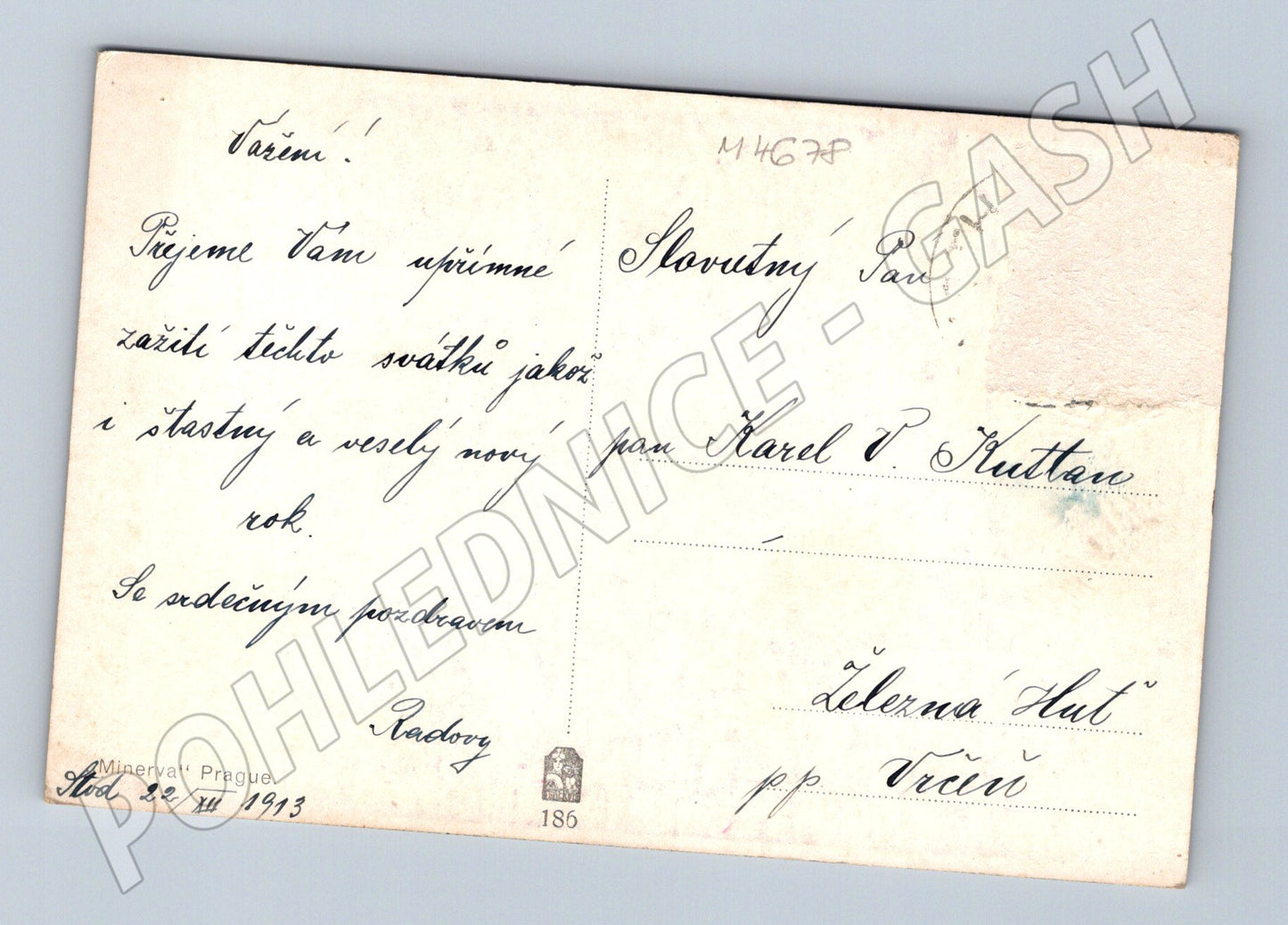 Pohlednice Aug Němejc poutníci u sv Jakuba (M4678)