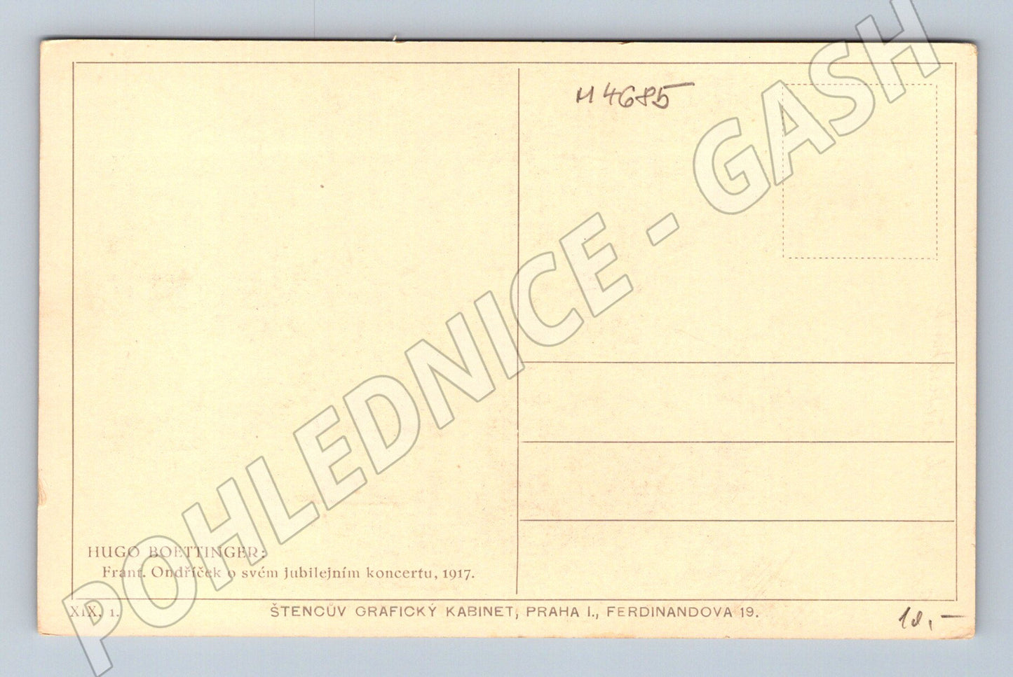 Pohlednice František Ondříček Boettinger (M4685)