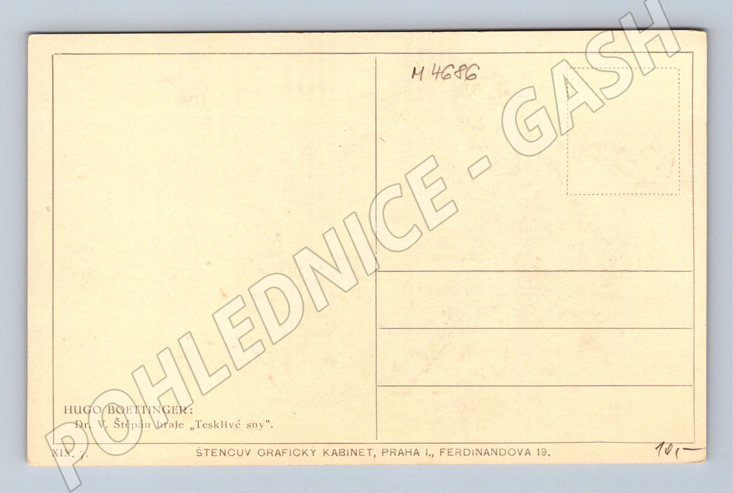 Pohlednice Hugo Boettinger Dr Štěpán (M4686)