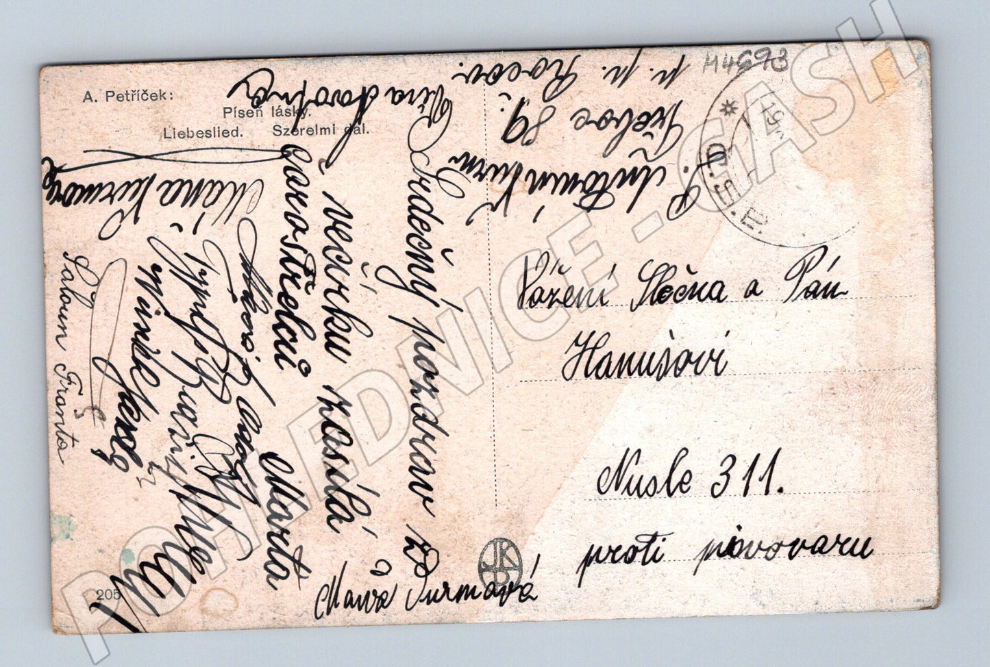 Pohlednice A Petříček Píseň lásky (M4693)