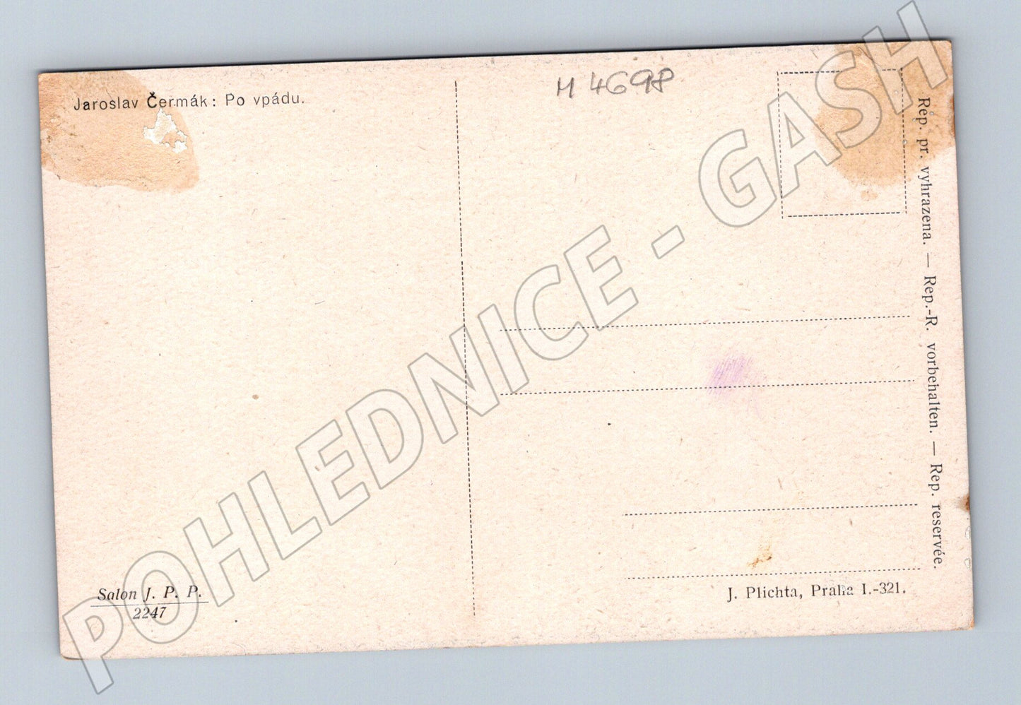 Pohlednice Jaroslav Čermák Po vpádu (M4698)