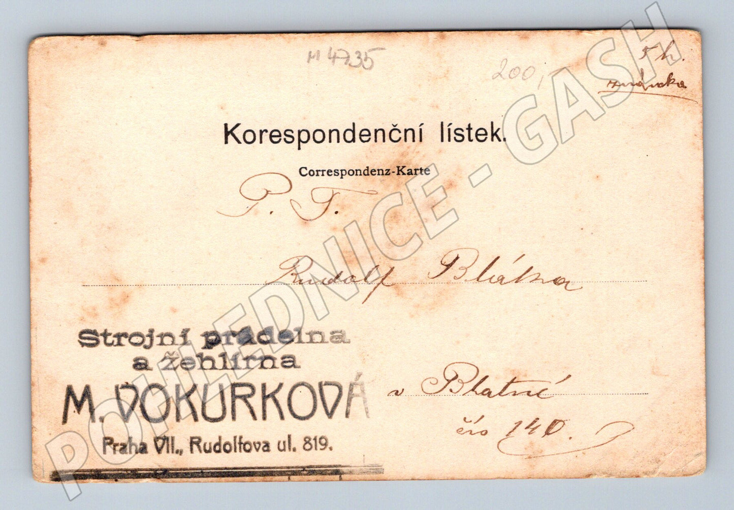 Pohlednice c a k invalidovna Karlín (M4735)