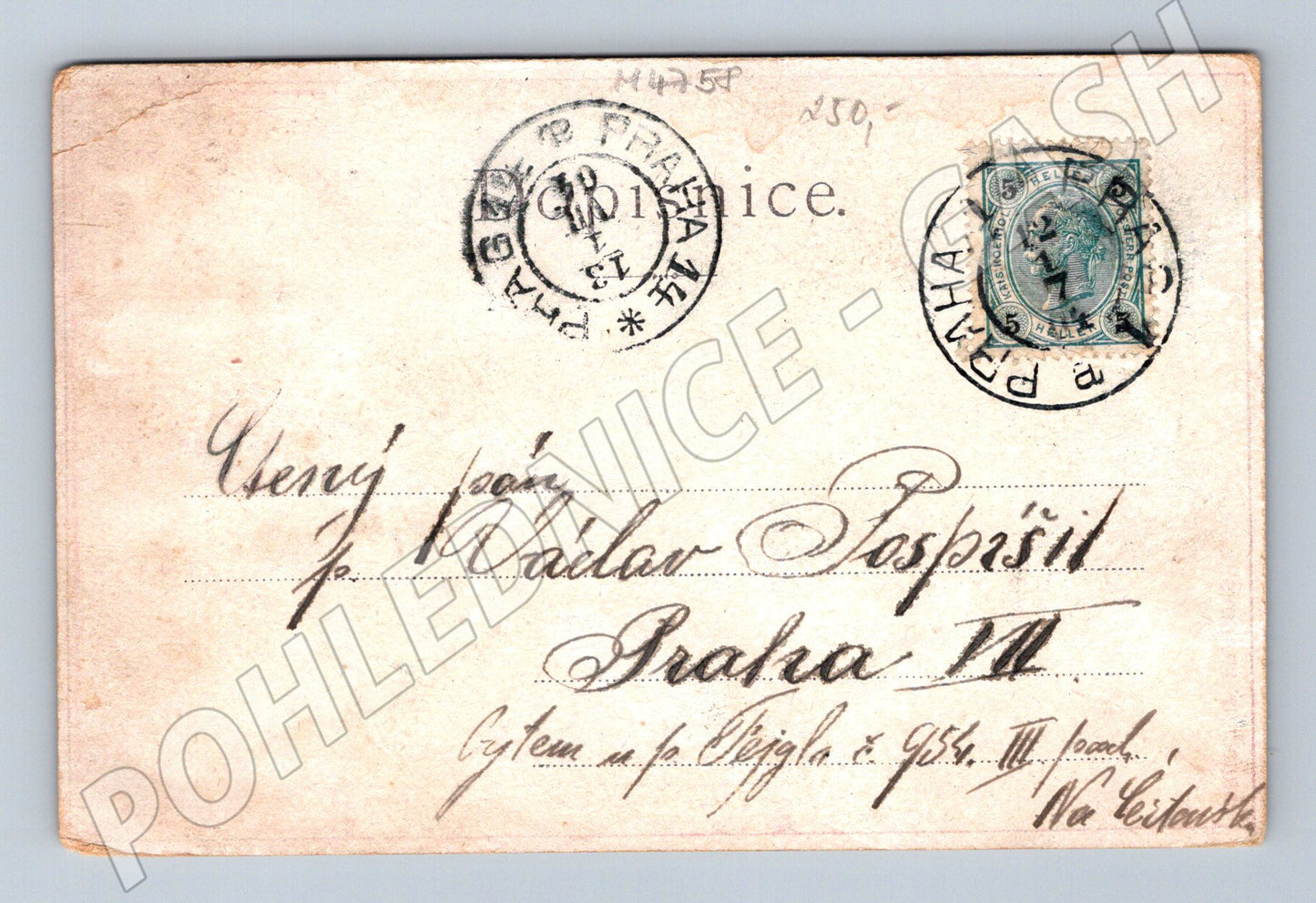 Postcard Prague Hradcany Belvedere (M4758)