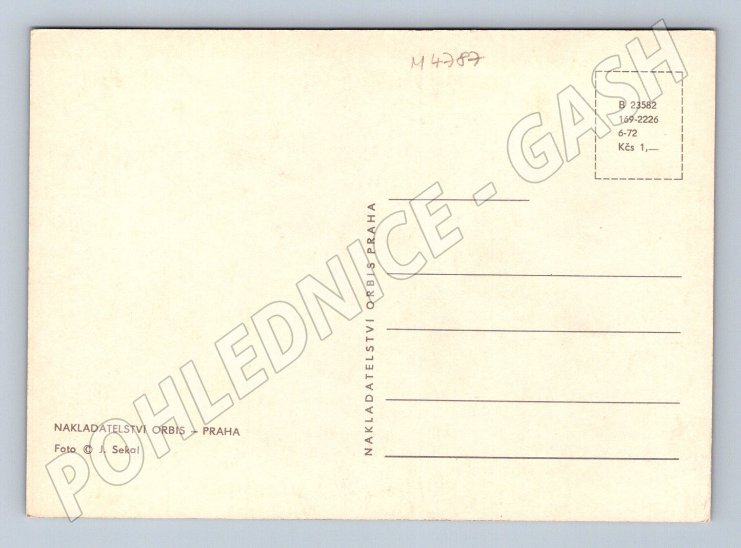 Postcard Czech landscape Sekal Orbis (M4787)