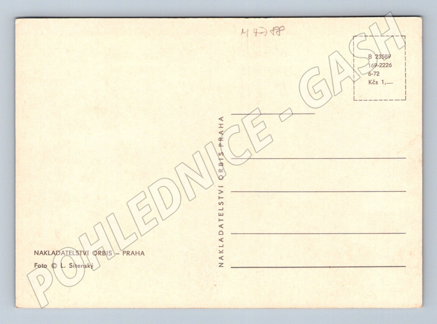 Postcard of a mountain meadow of the Czechoslovak Socialist Republic Orbis Sitenský (M4788)