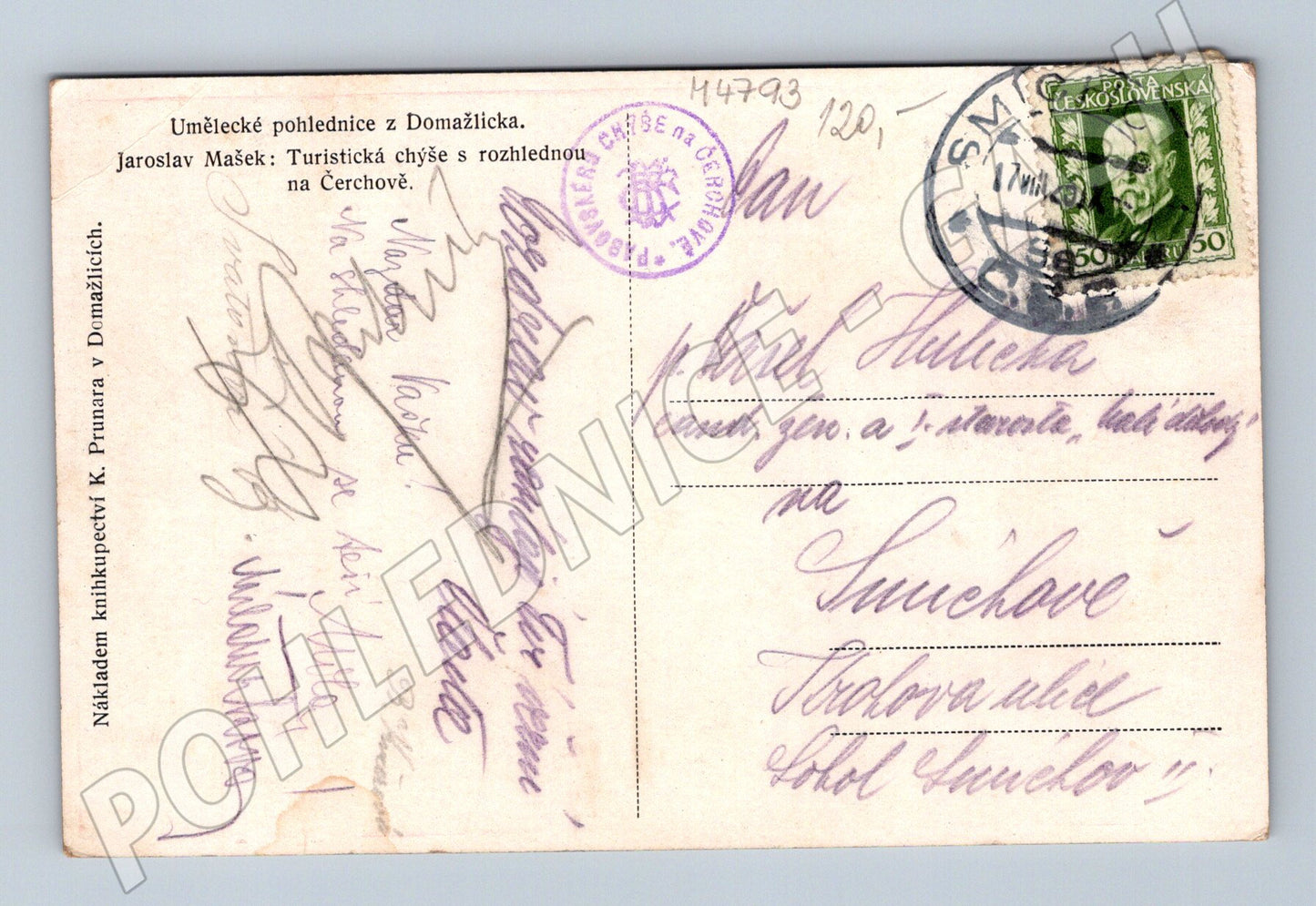 Postcard Domažlice Čerchov hut (M4793)