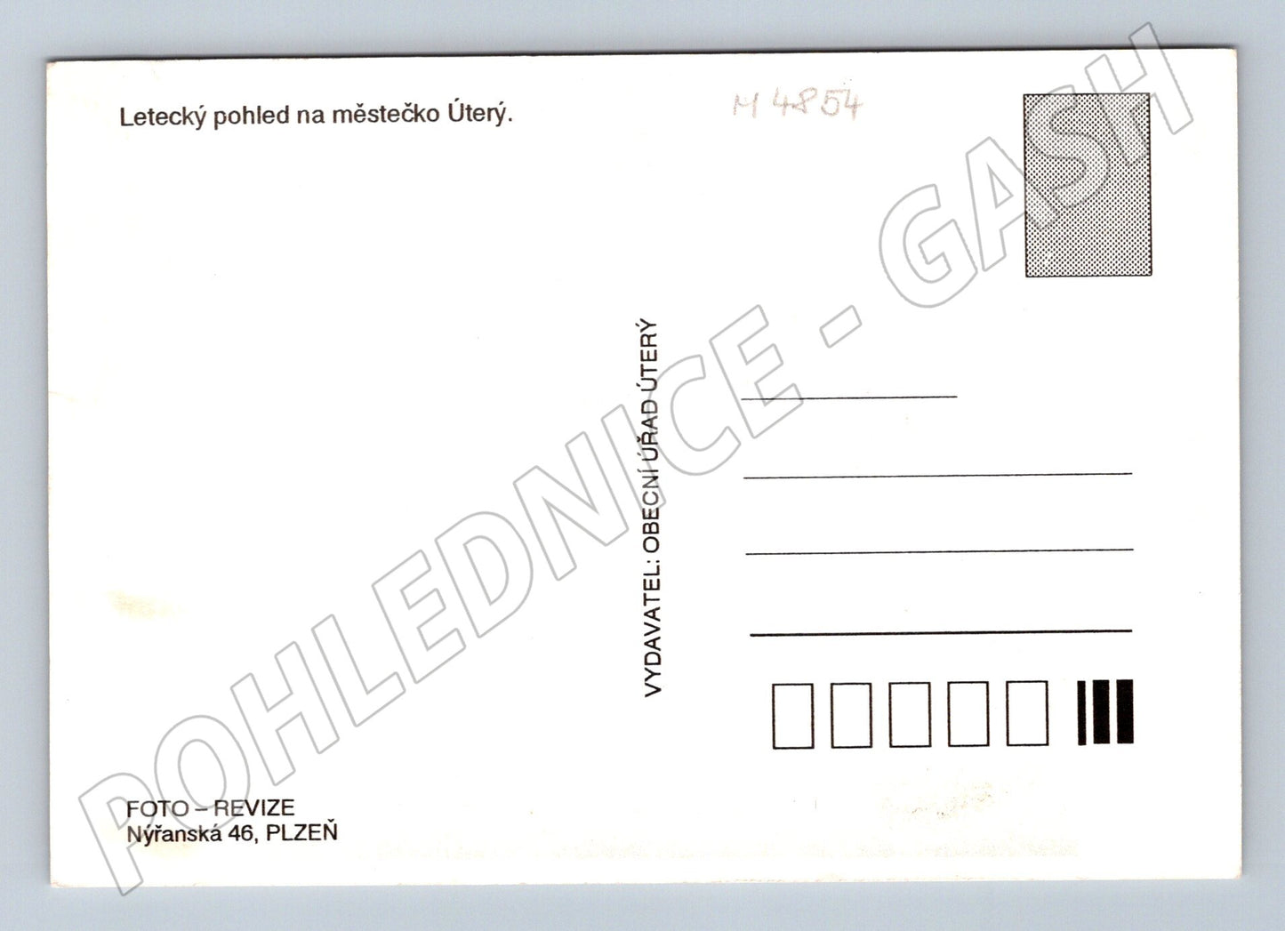 Pohlednice Úterý letecký pohled (M4854)