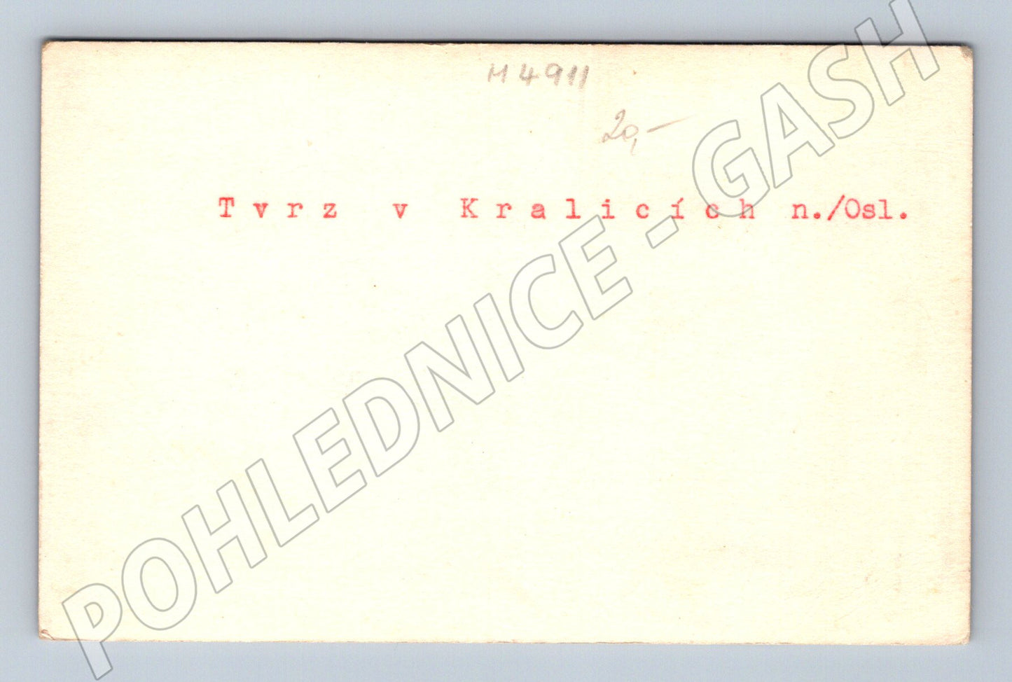 Postcard Kralice nad Oslavou fortress (M4911)