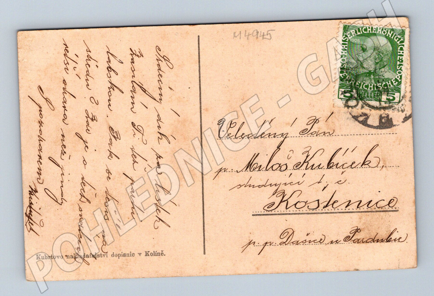 Postcard Old Kolín (M4945)