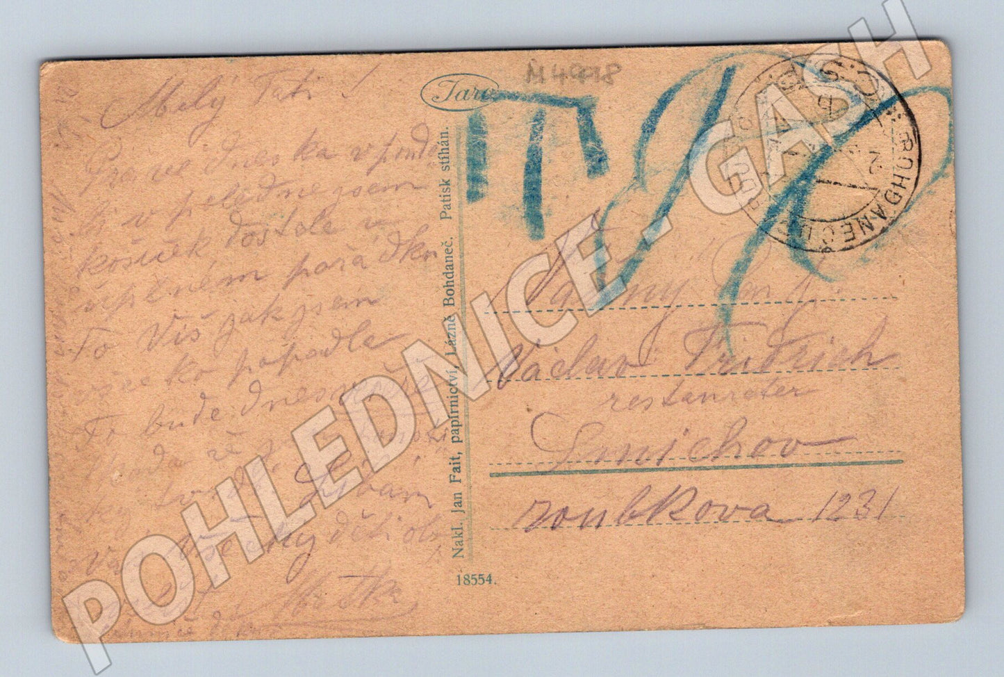Postcard Spa Bohdaneč spa building (M4998)