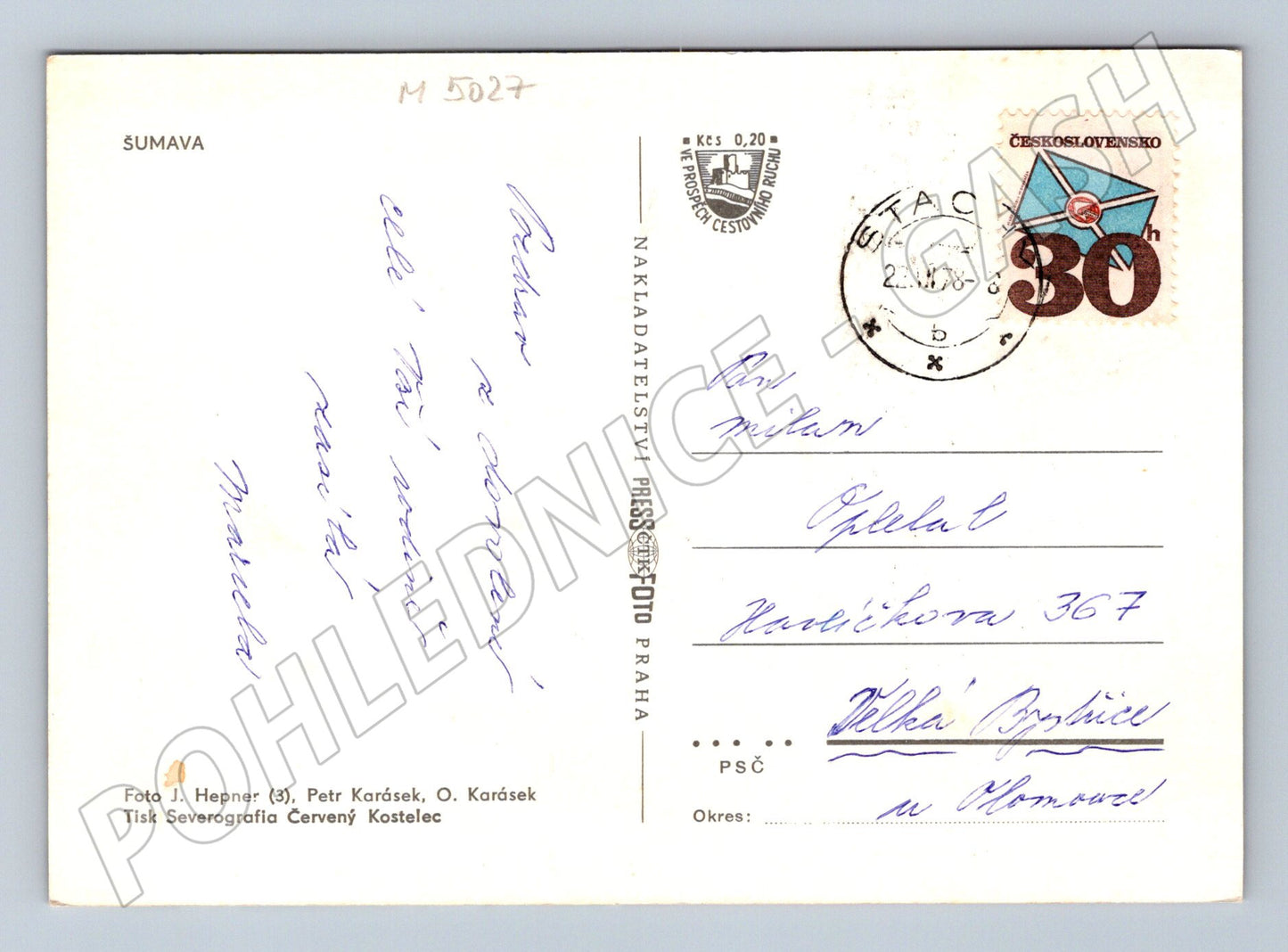 Postcard Šumava Churáňov Zadov (M5027)