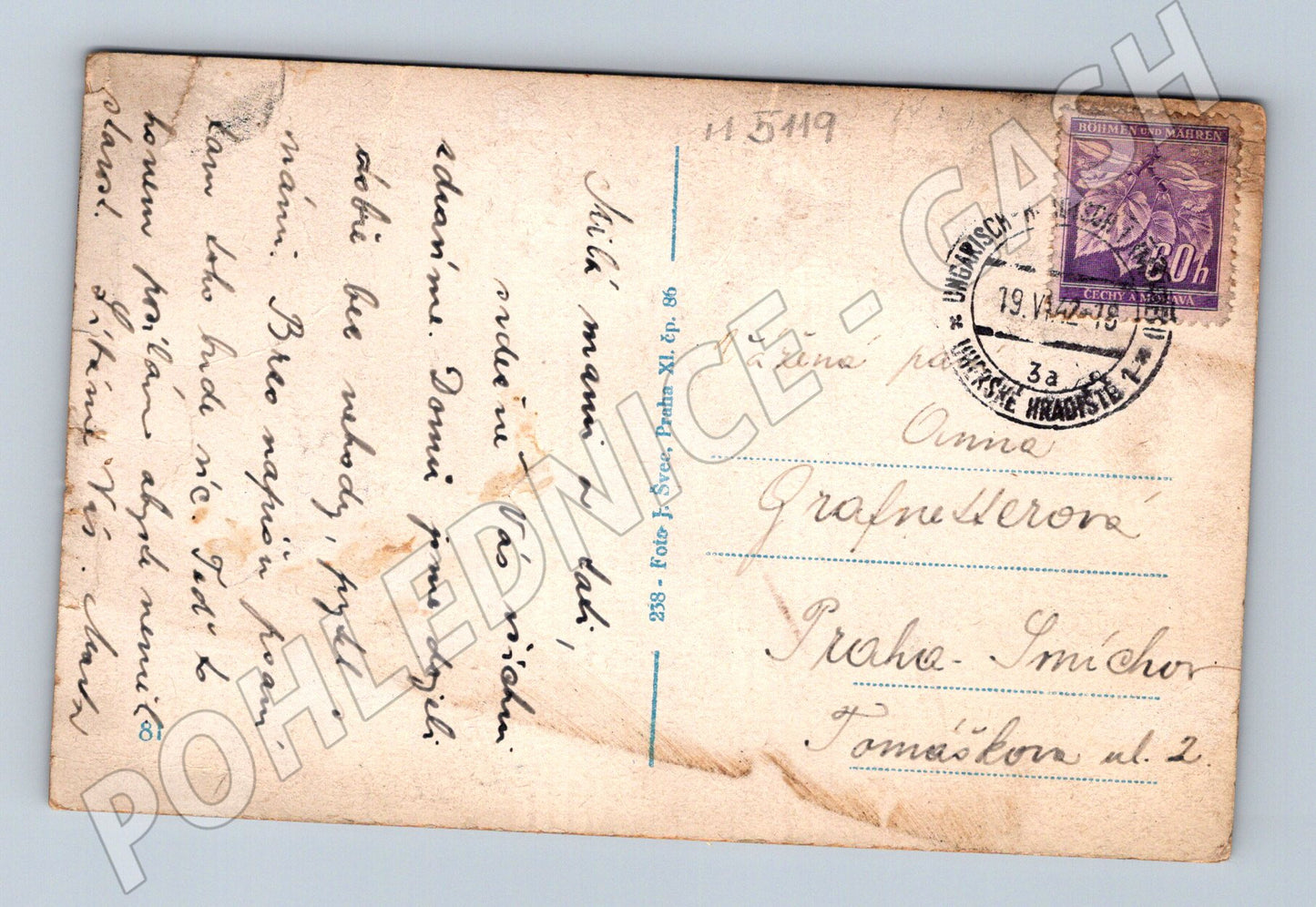 Postcard Uherské Hradiště Provincial Hospital (M5119)