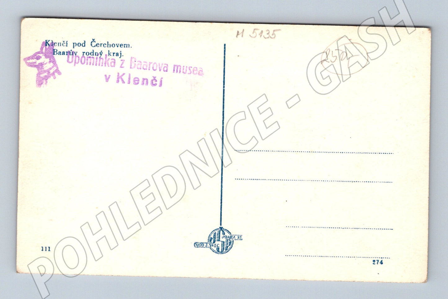 Postcard Klenčí pod Čerchovem J. Š. Baar (M5135)