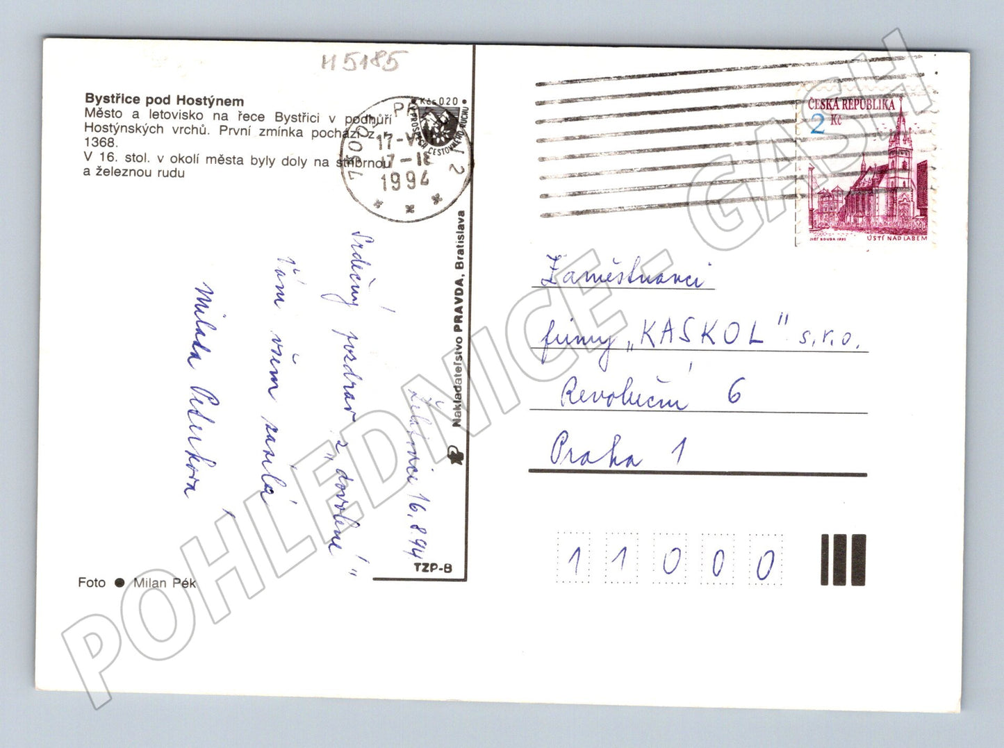 Postcard Bystřice pod Hostýnem multiple shots (M5185)