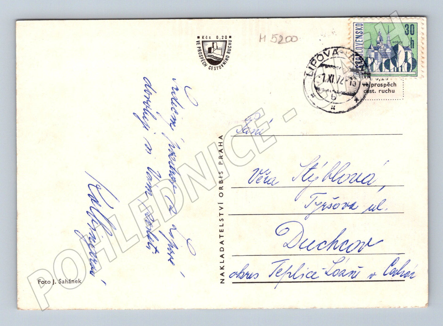 Pohlednice Lipová-lázně historická 1972 (M5200)