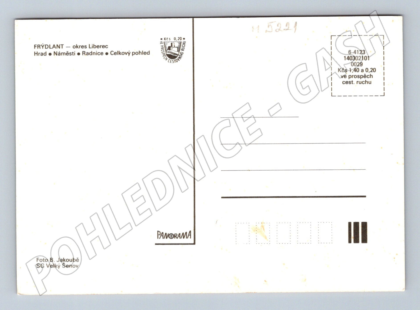 Postcard Frýdlant castle town hall panorama (M5221)