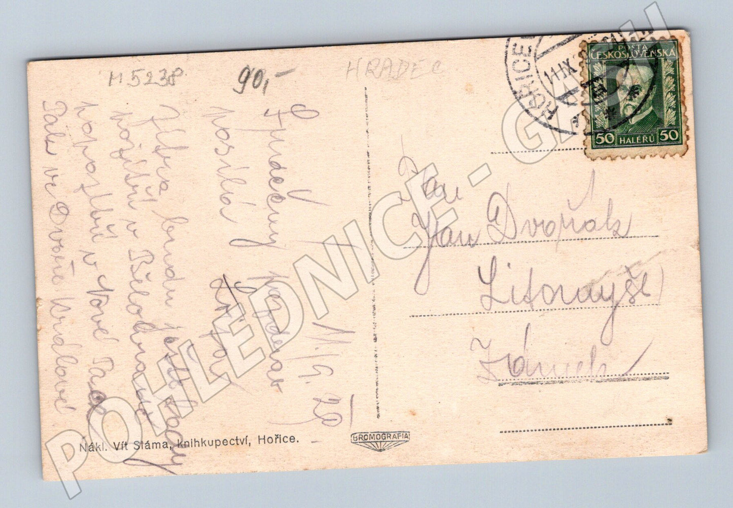 Postcard Hořice historical collage 1930 (M5238)