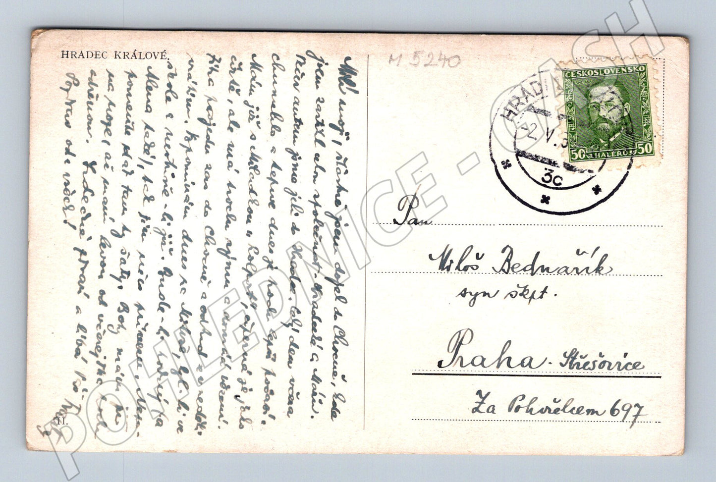 Postcard Hradec Králové collage until 1950 (M5240)