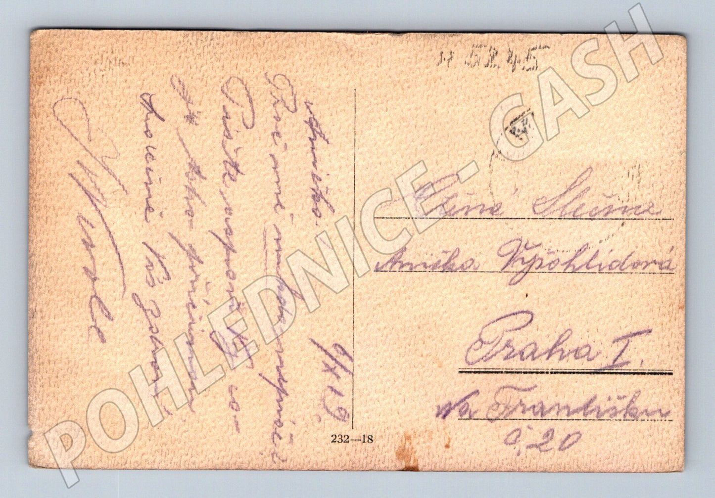 Postcard Milovice, period, small format (M5245)