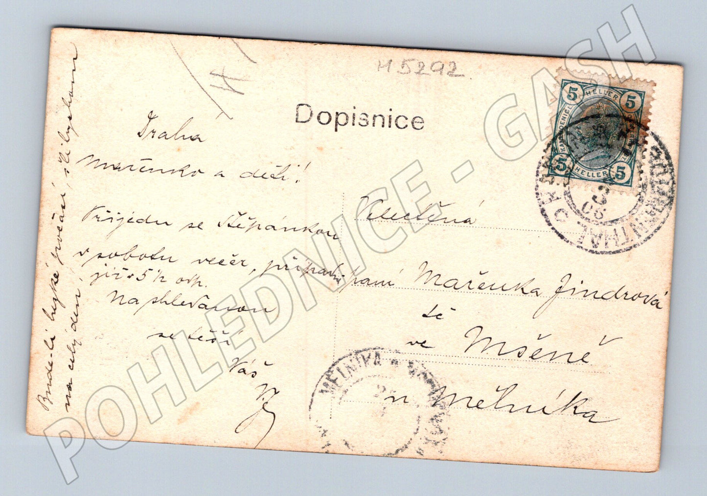Postcard Czech landscape small format (M5292)