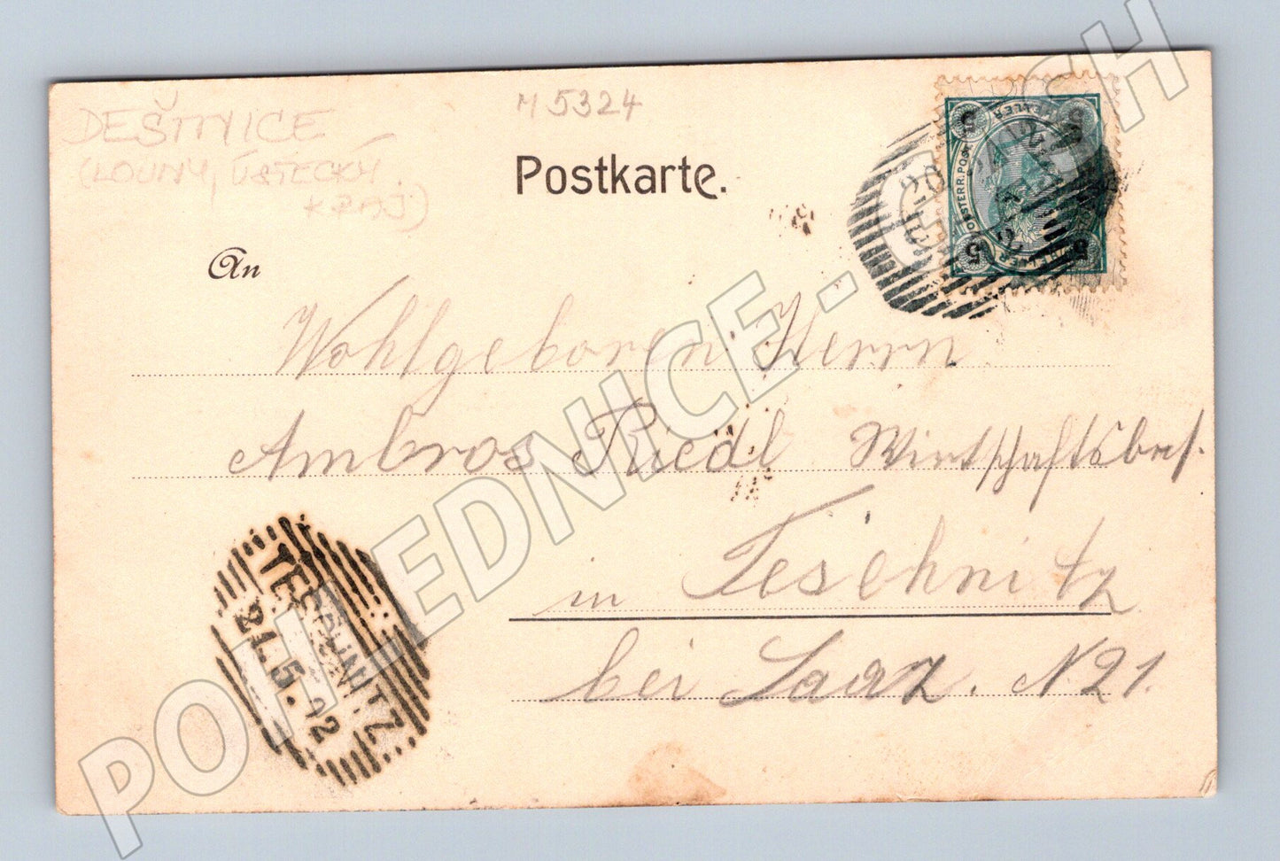 Pohlednice Teschnitz 1892 RU (M5324)