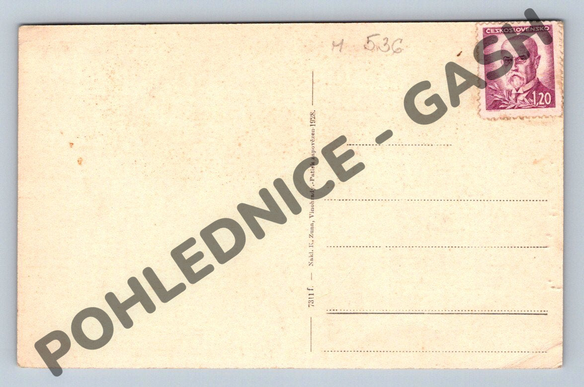 Pohlednice Konopiště historická 1928 (M536)
