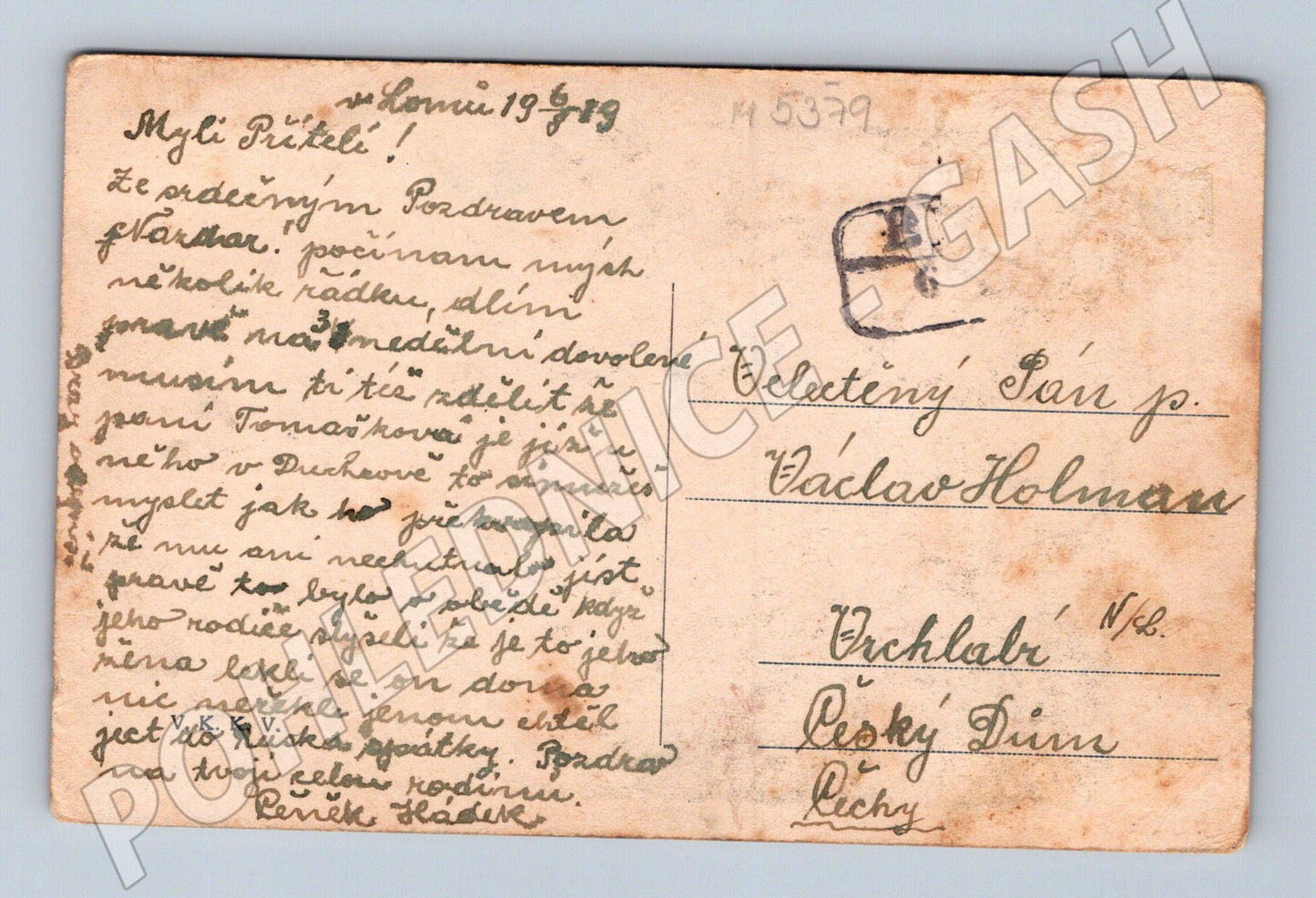 Patriotic postcard Homeland Calls Czech Republic (M5379)