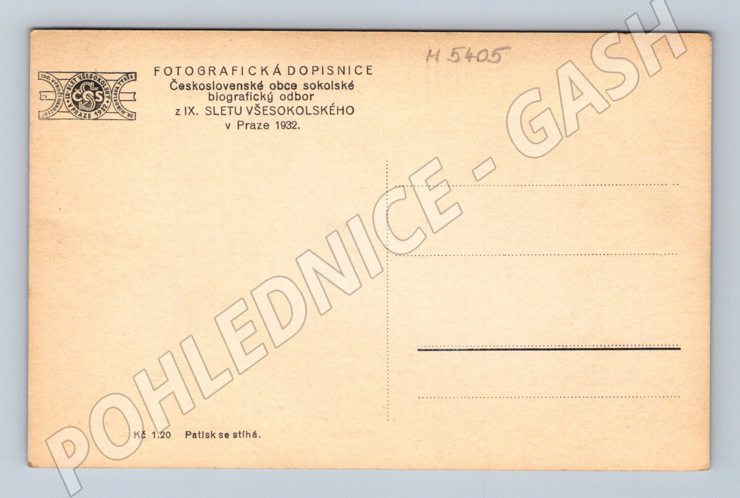 Pohlednice IX slet Praha 1932 Tyršův sen varianta (M5405)