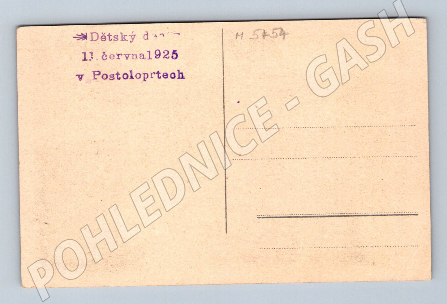 Pohlednice Dětský den Postoloprty 1925 mládež (M5454)