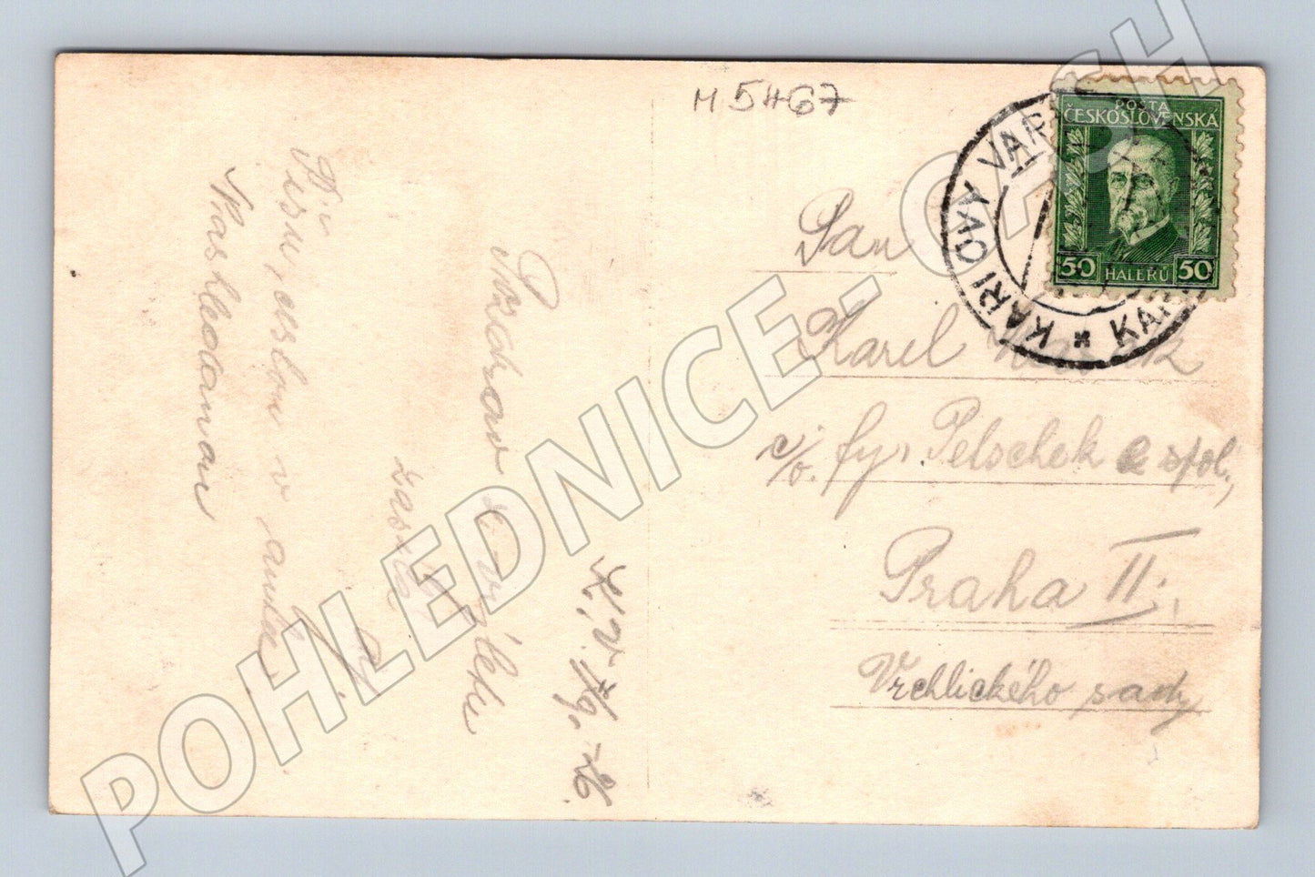 Postcard Karlovy Vary City Park historical (M5467)