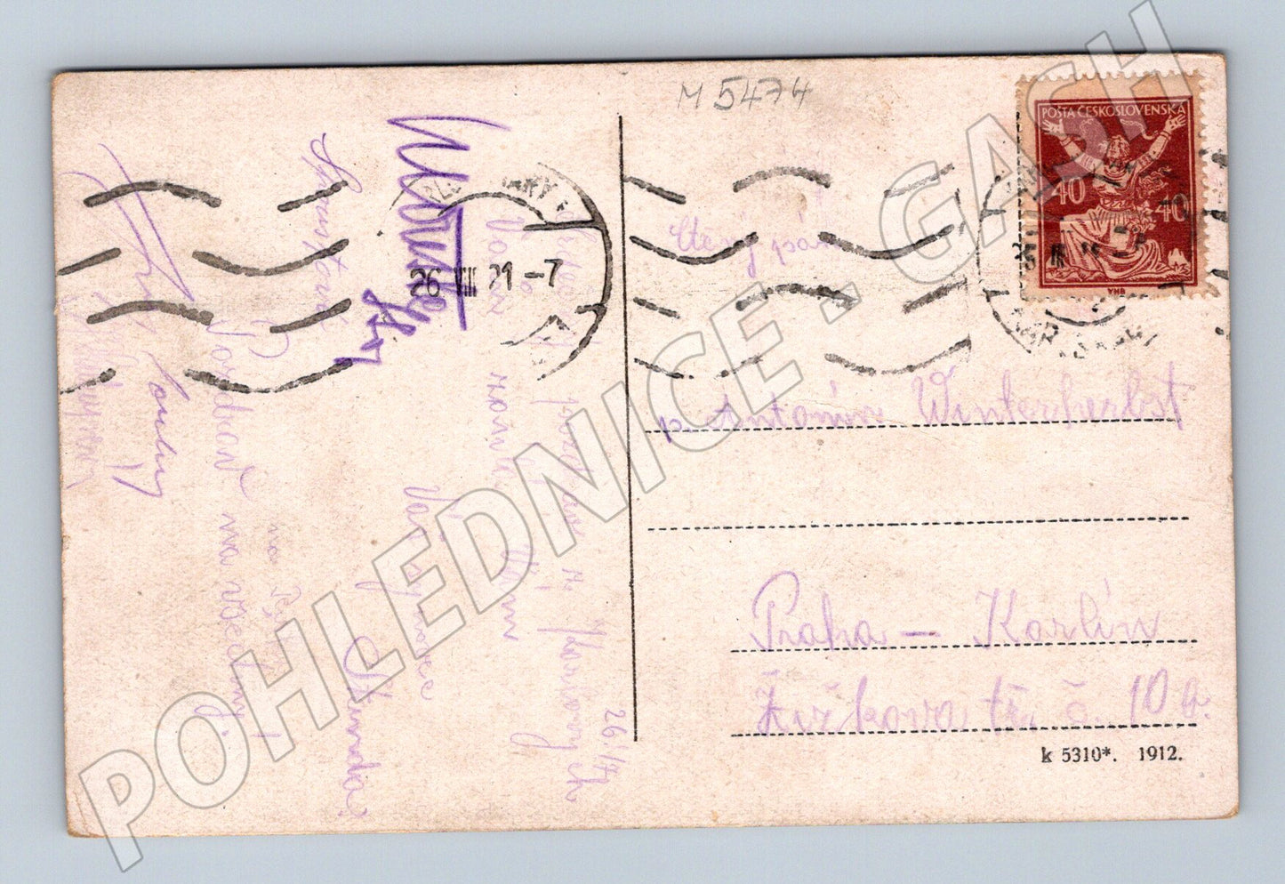 Postcard Karlovy Vary Castle Well 1912 (M5474)
