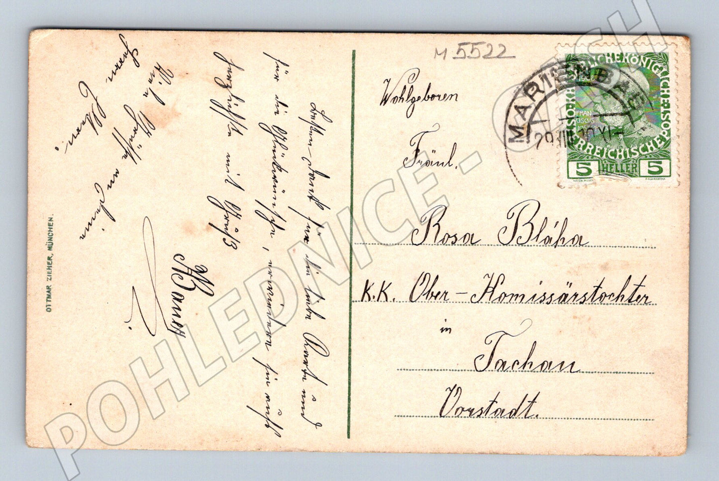 Postcard Mariánské Lázně colored RU historical (M5522)