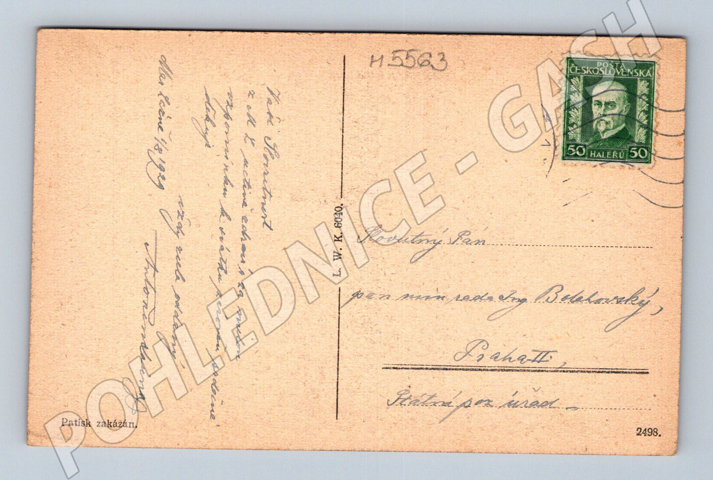 Postcard Marianske Lazne Hotel Welmar and Stern (M5563)