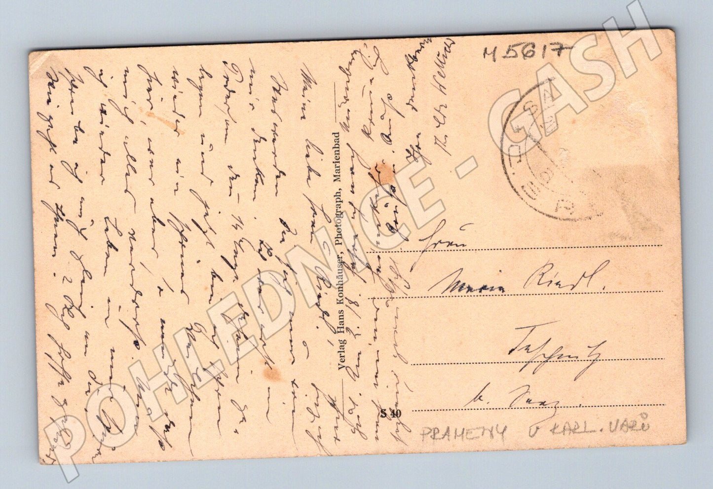 Postcard Okounov Bad Sangerberg historical (M5617)
