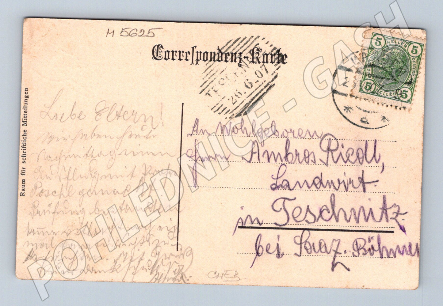 Postcard Warta nad Ohří historical restaurant (M5625)