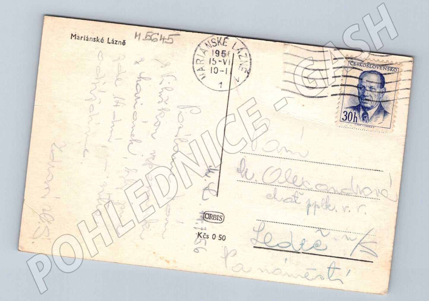 Postcard Marianske Lazne historical motif (M5645)