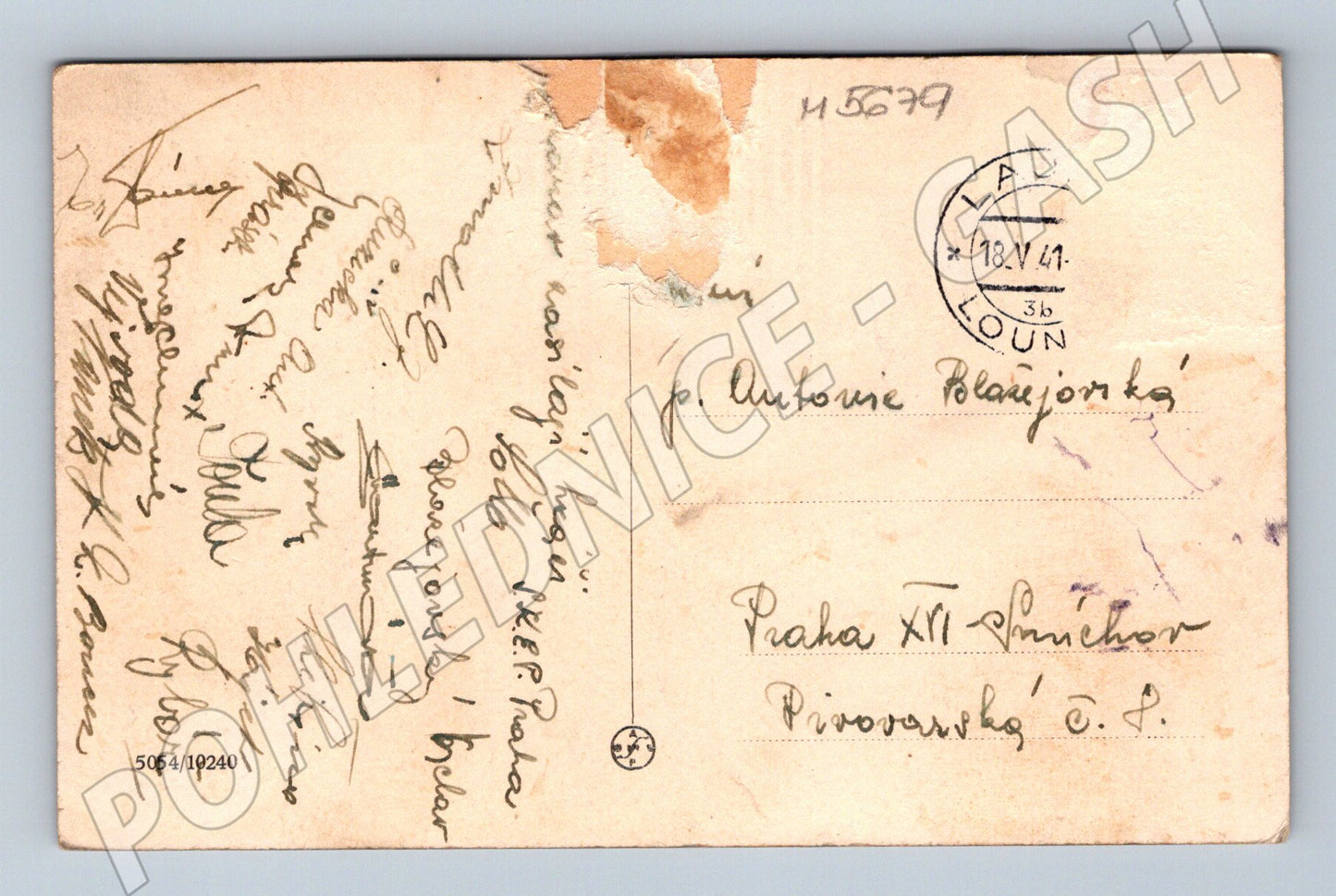 Louny postcard, historical city motif (M5679)