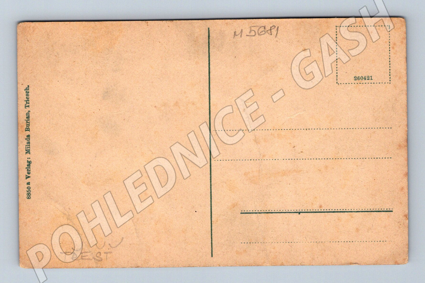 Postcard Třešť brewery Jihlava historical (M5681)