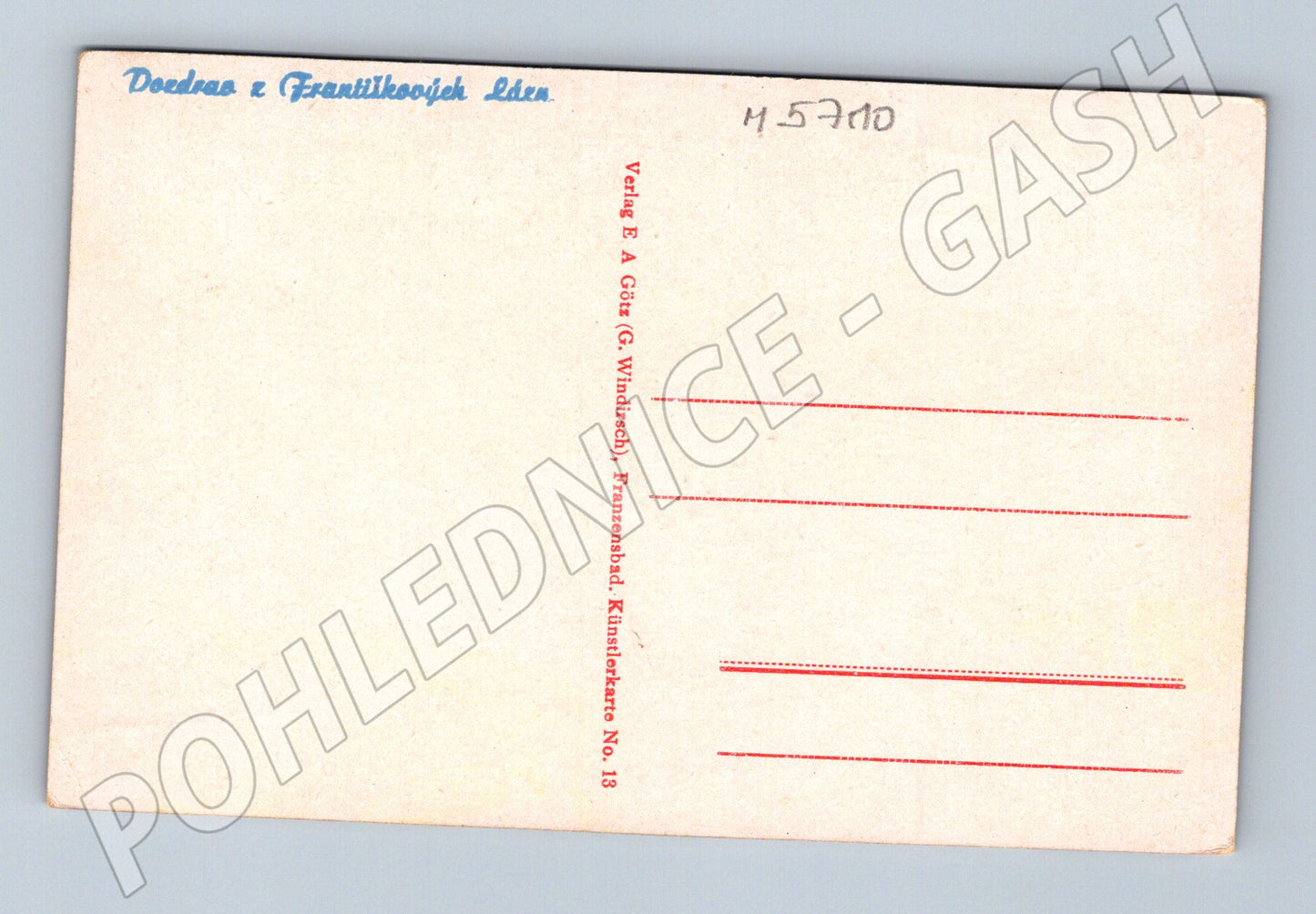 Postcard Františkovy Lázně promenade and colonnade (M5710)