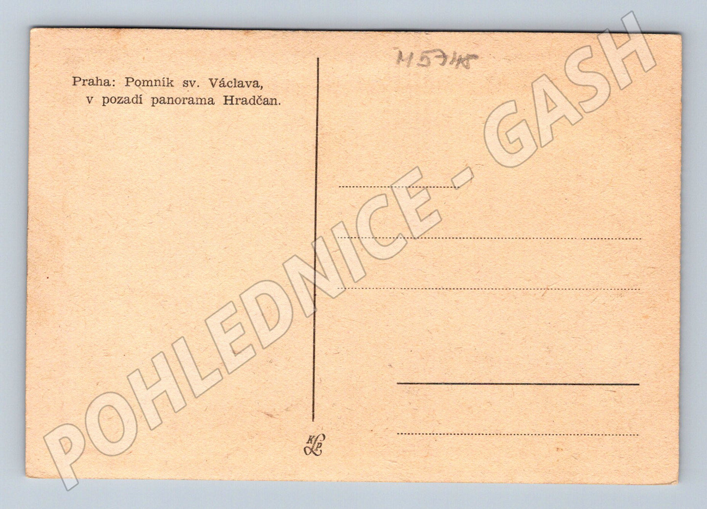 Postcard Prague, St. Wenceslas Monument and Hradcany (M5748)