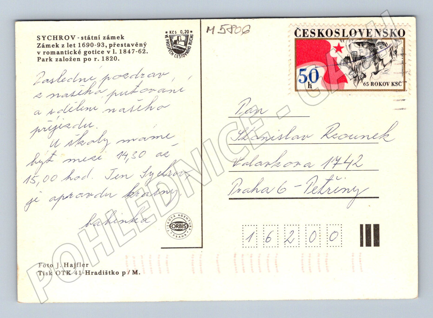 Pohlednice Zámek Sychrov romantická gotika (M5806)