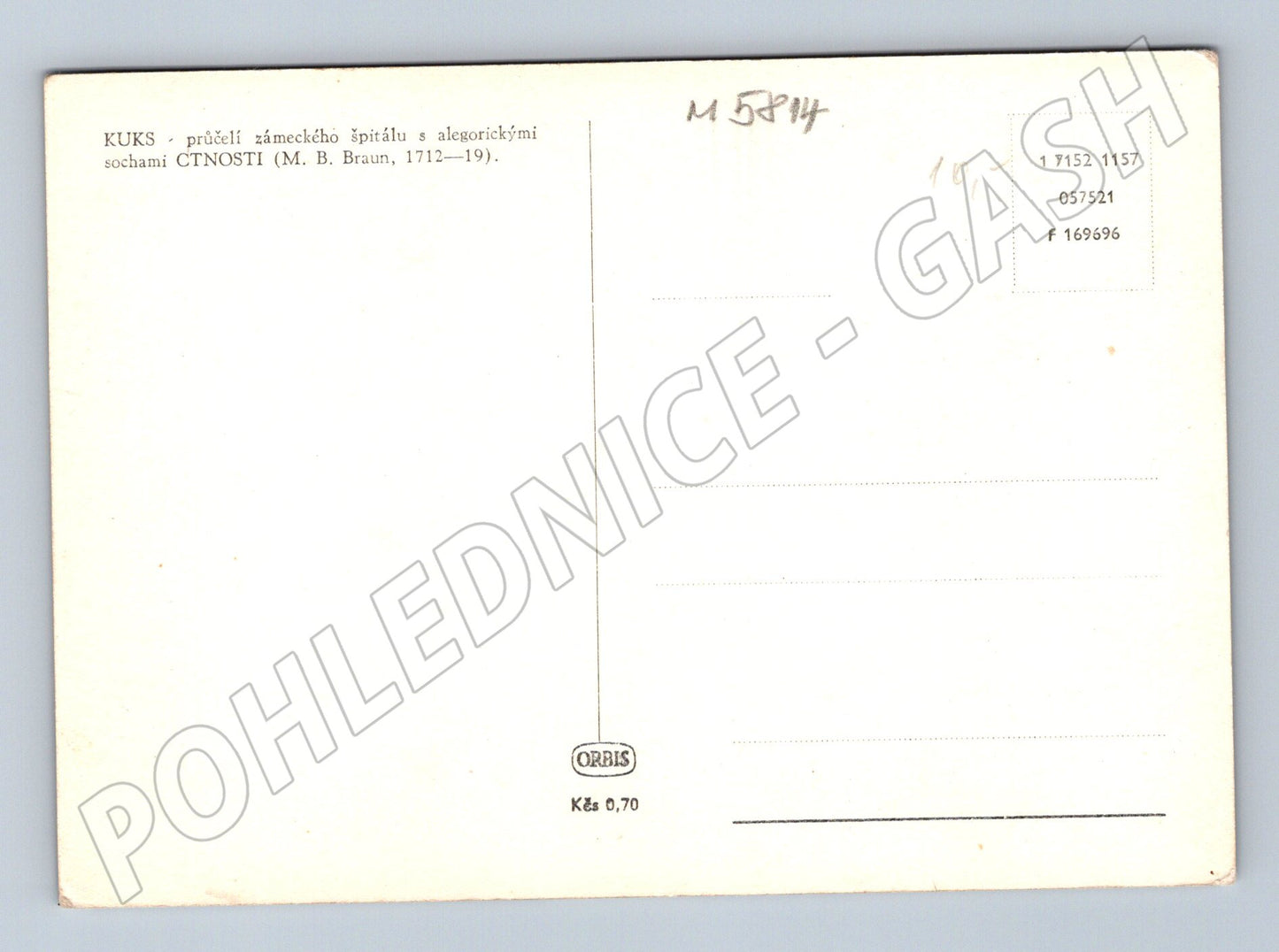 Pohlednice Kuks zámecký špitál Braunovy sochy (M5814)