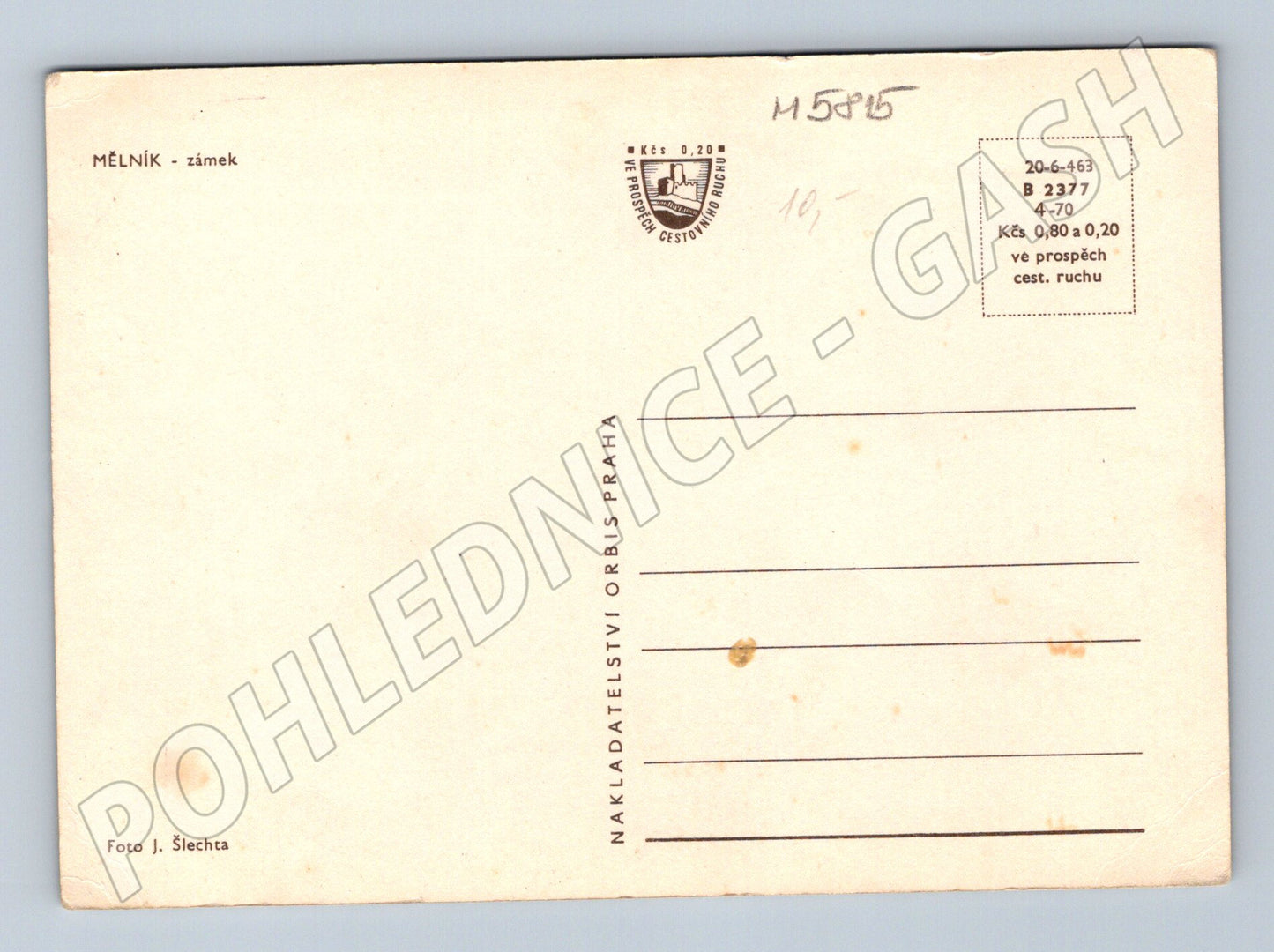 Pohlednice Mělník zámek a vinohrady (M5815)