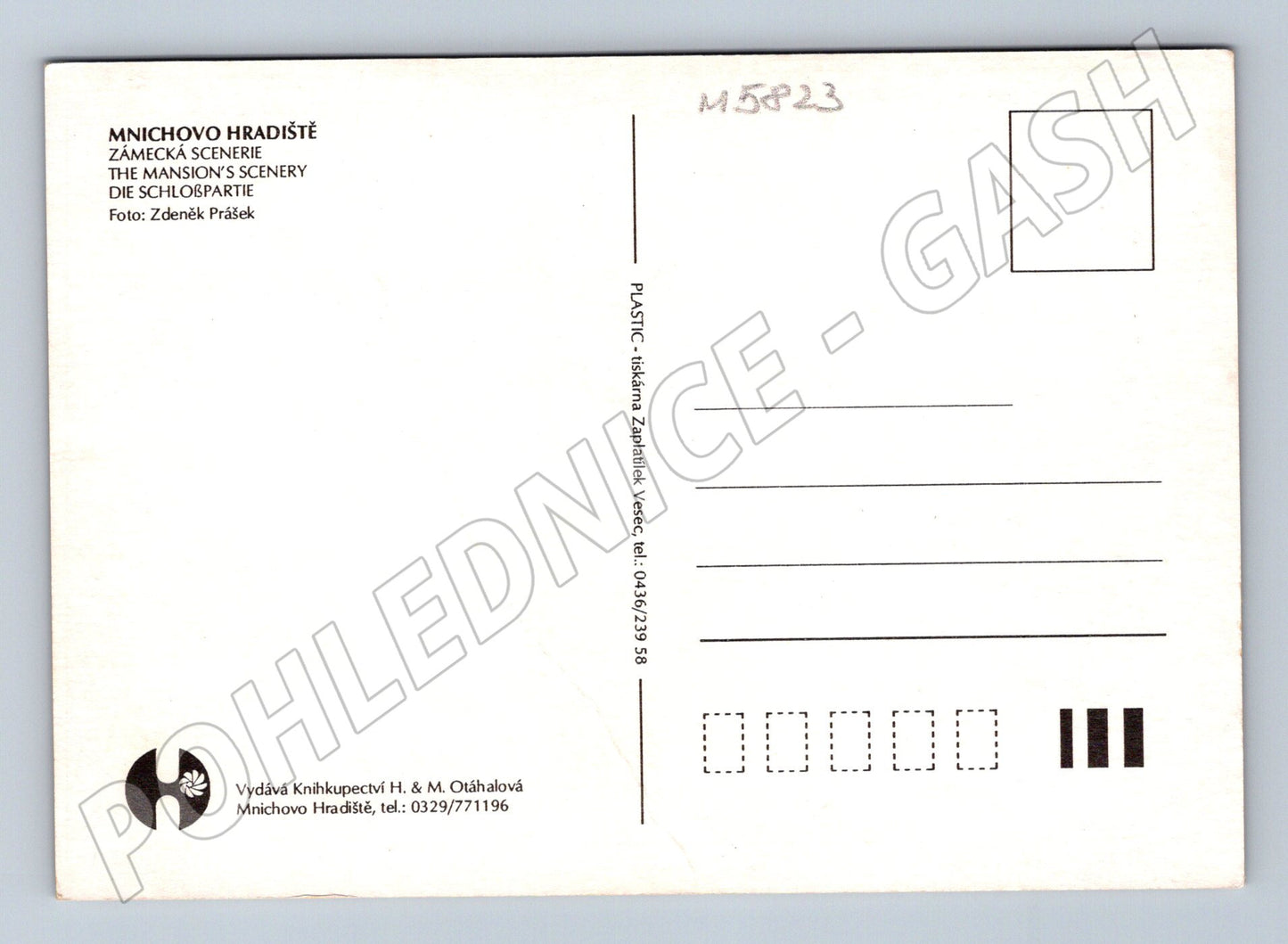 Pohlednice Mnichovo Hradiště zámek a park (M5823)