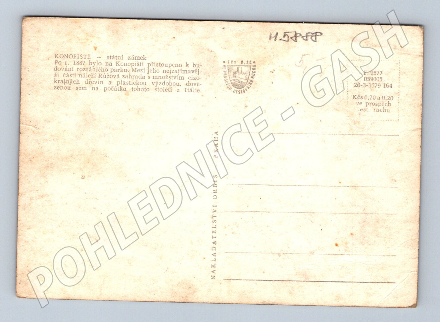 Pohlednice Konopiště státní zámek a park (M5888)