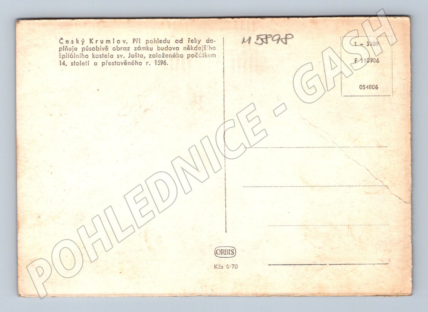 Pohlednice Český Krumlov zámek a sv. Jošt (M5898)