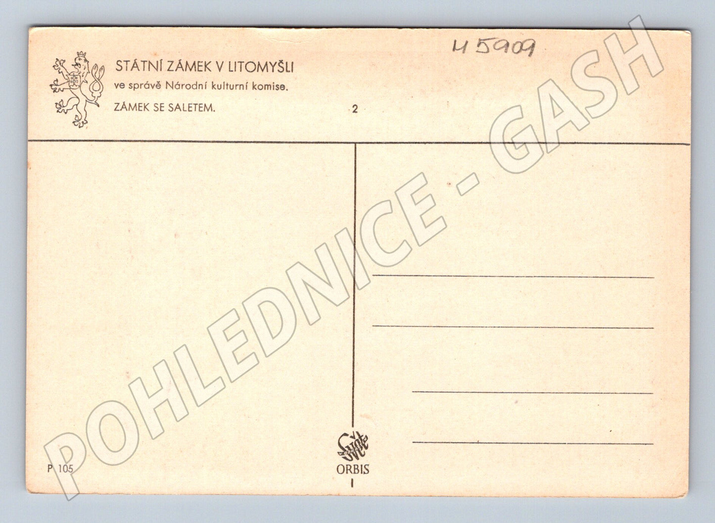 Pohlednice Litomyšl státní zámek salet (M5909)
