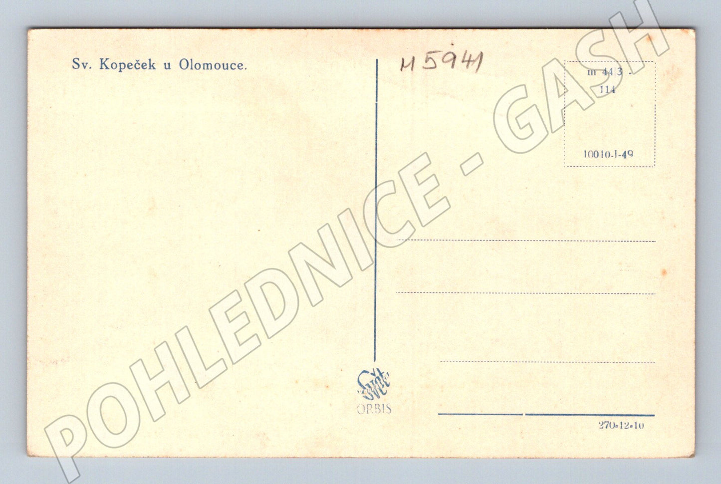 Pohlednice Svatý Kopeček u Olomouce interiér kostela (M5941)